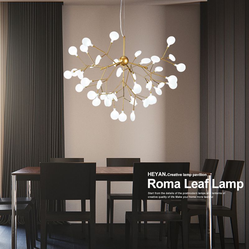 Modern Glowworm Chandelier Light Fixtures Multi-Head Suspension Pendant Lamps