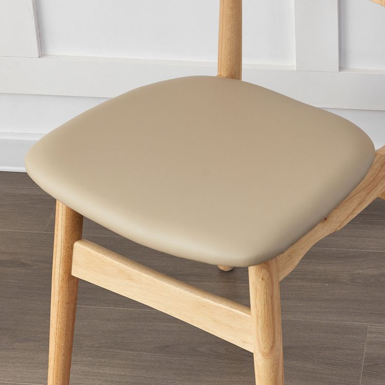 Contemporary Indoor Solid Wood Open Back Dining Side Chair for Restaurant