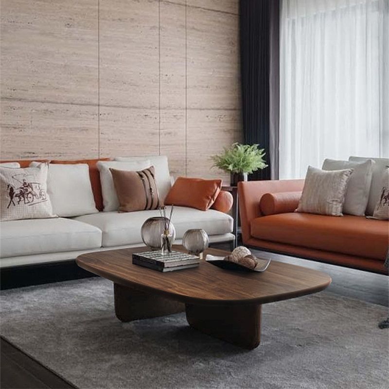 Abstract Coffee Table Modern Solid Wood Coffee Cocktail Table