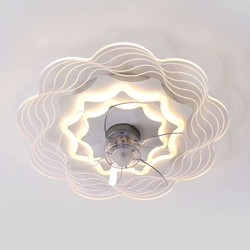 Ventilateur de plafond rigide ultrathin Light Minimaliste LED MINMOSIQUE MONT MONT LEMPER POUR CHAMBRE