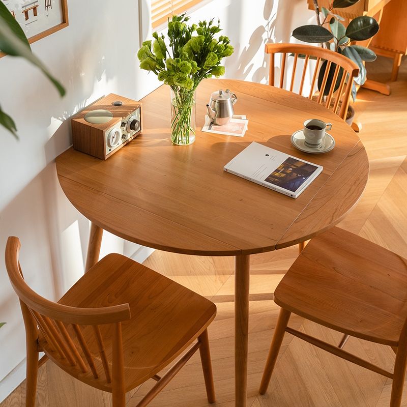 Modern Solid Wood Dining Table Round Standard Dining Table for Kitchen