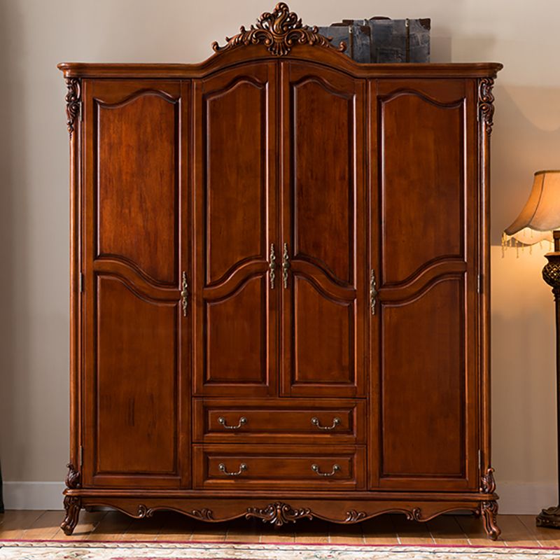 French Country Style Wardrobe Armoire Wood Wardrobe for Bedroom