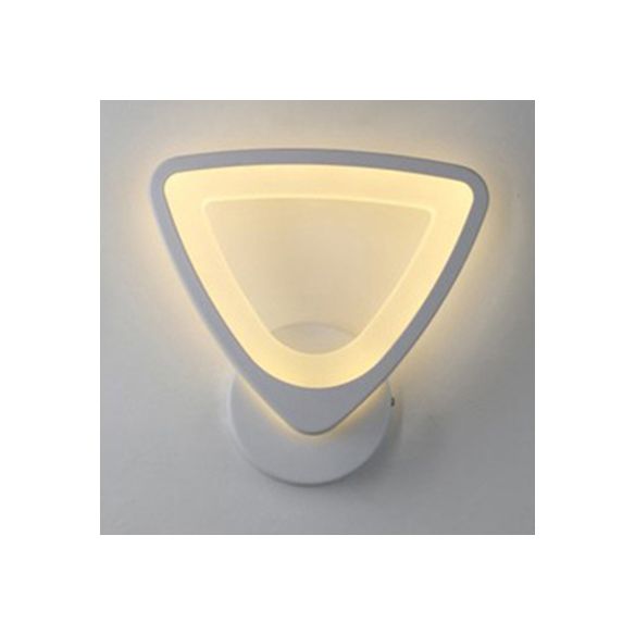 Simple Triangle/Oval/Teardrop Wall Sconce Light Acrylic LED Corridor Wall Light Fixture in Warm/White