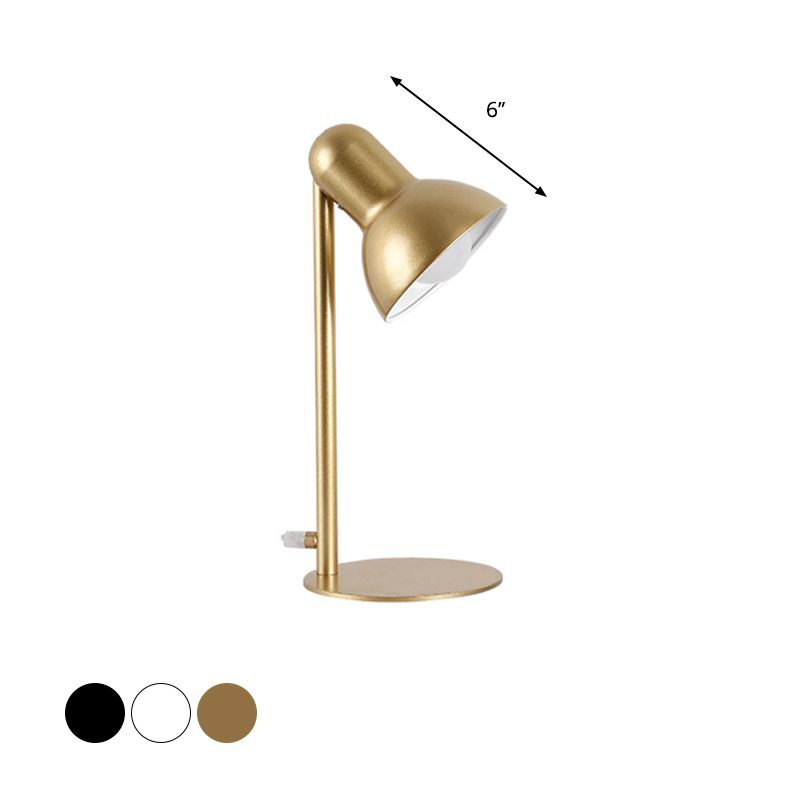 Zwart/Wit Dome Shade Desk Lamp Loft Stijlvol metalen 1 lamp Bedside Mini Standing Desk Lighting