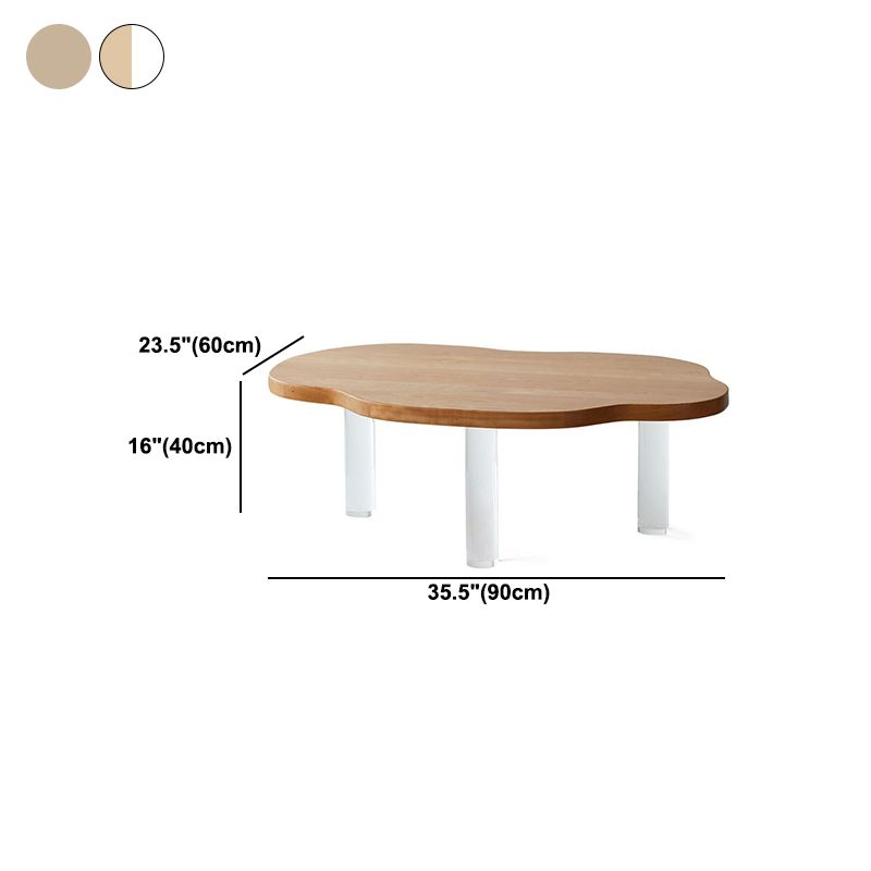 Nordic Style Cocktail Table Pine Material Wood ColorFree Shape Coffee Table
