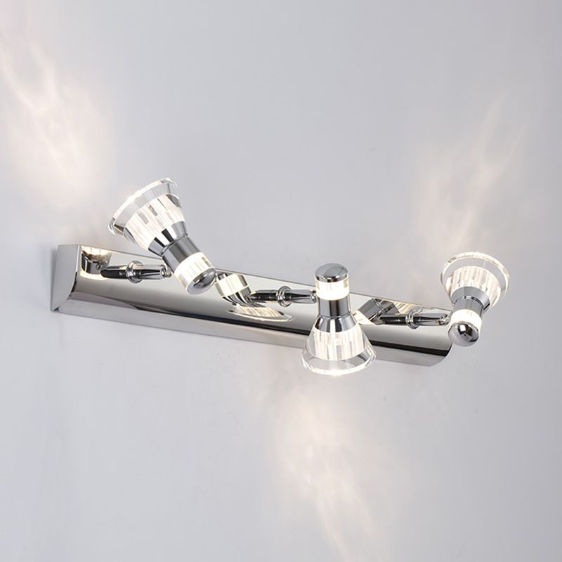 Modern Simple Vanity Light Stainless Steel Horn Shape LED Vanity Lamp for Shower Room