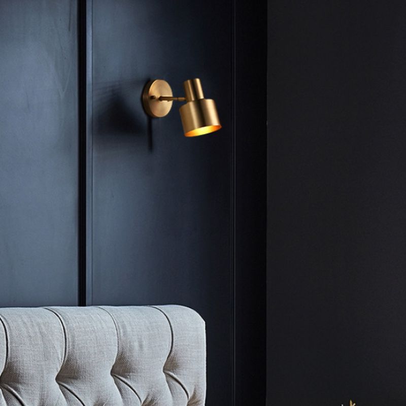 Cilindro de luz de tocador de pared de latón de metal 1/2/3 bombas LED LEDIA CON LIGHTIVE PARA BAÑO PARA BAÑO