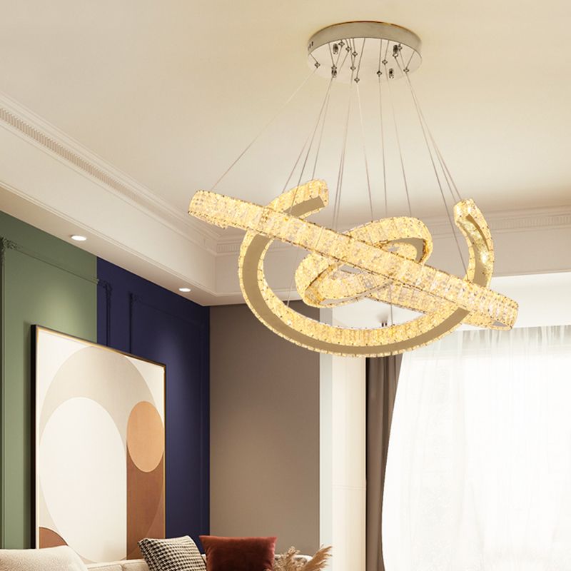 Ring Crystal Soffitto a sospensione Contemporanee Camera da letto Apparecchi di illuminazione