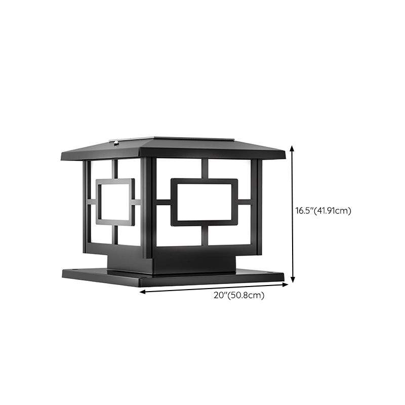 Modern LED Pillar Light Minimalist Solar Lighting Fixture for Garden