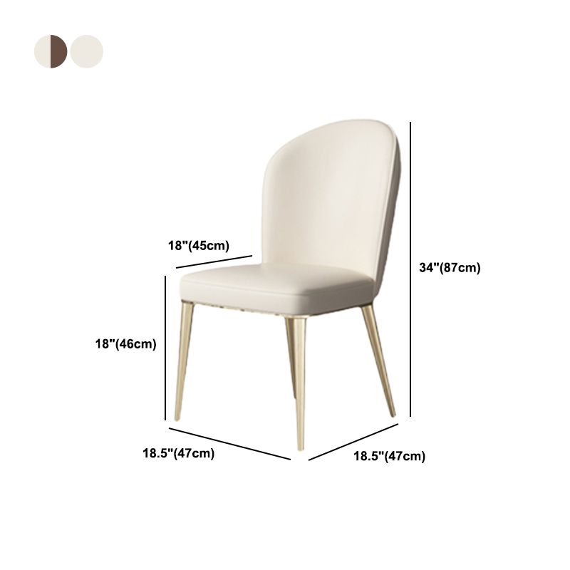 Parsons Armless Dining Chairs Glam Dining Side Chair for Home