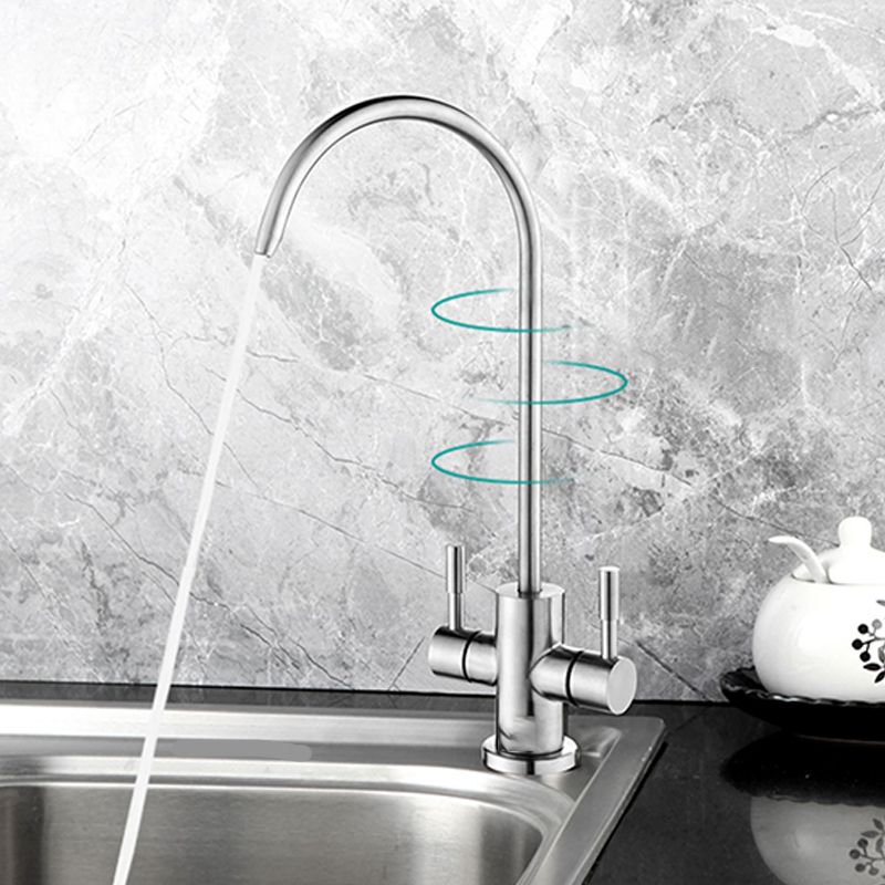 Modern Metal Kitchen Faucet Single Handle One Function Water Faucet