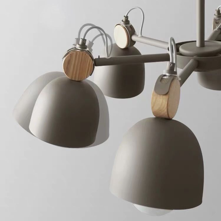 Moderne stijl taps toelopend plafond hanger licht metalen multi -lichten hangende verlichtingsarmaturen