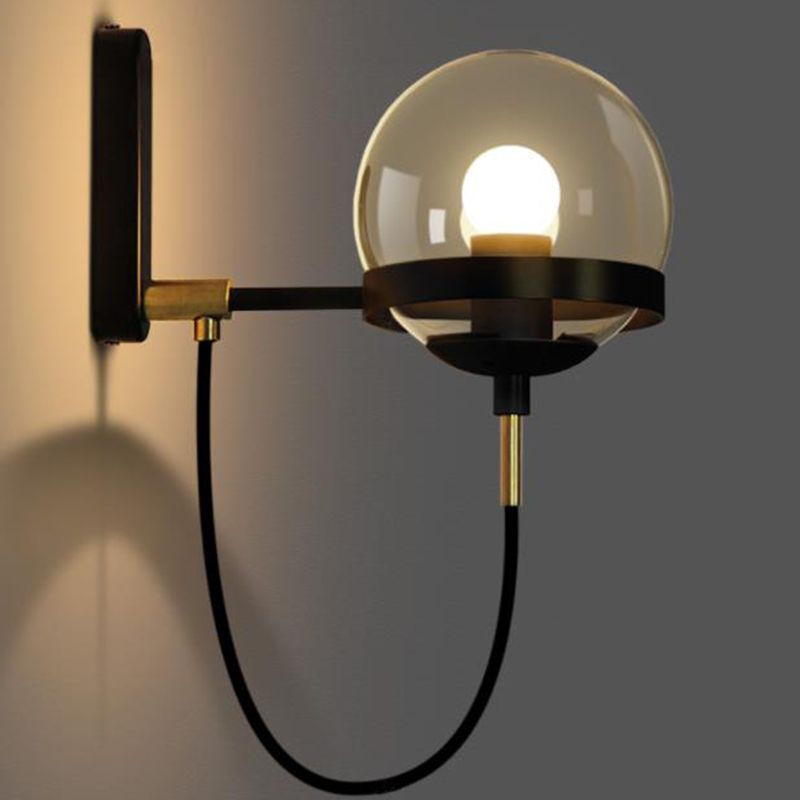 Postmodern sferisch 1 kop glazen materiaal koperen kleur wandlamp