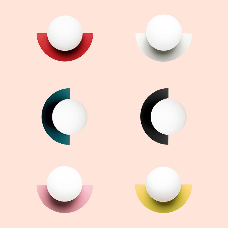 Ball Wall Lighting Fixtures Modern Style Glass 1 Light Wall Lamps