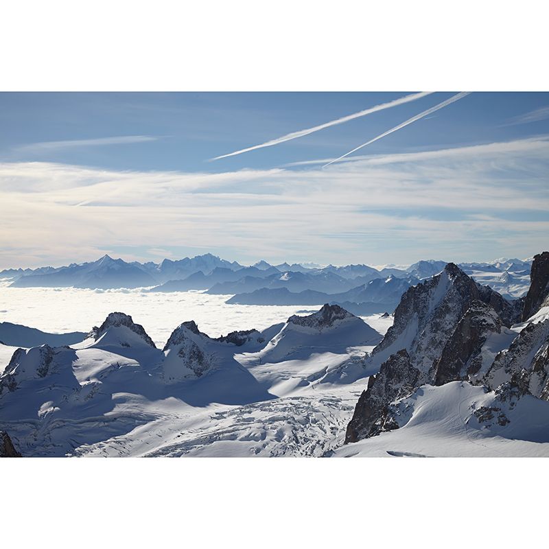 Photography Mountain Environment Friendly Mural Wall Covering for Living Room