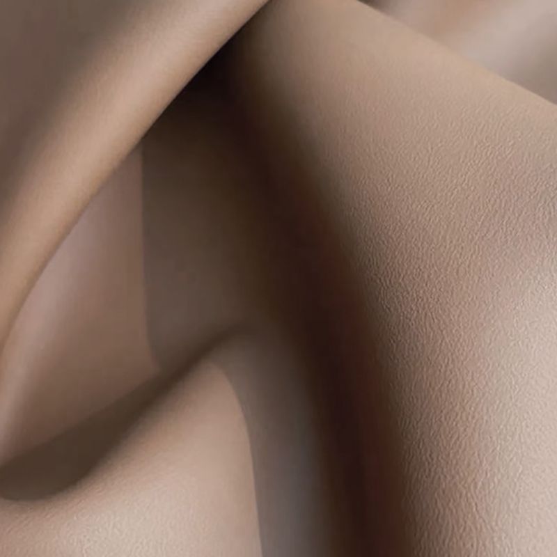 Modern Sewn Pillow Back Cushions Sofa Genuine Leather Square Arm Sofa in Brown