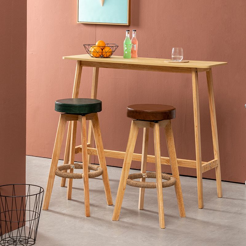 Piernas de madera de asiento redondo de estilo de bar de estilo industrial para bar de restaurantes
