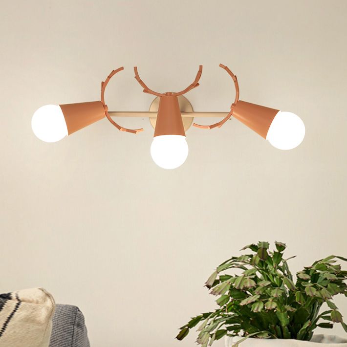 Modern Colorful Wall Sconce Light Creative Antlers Wall Light Fixture for Bedroom