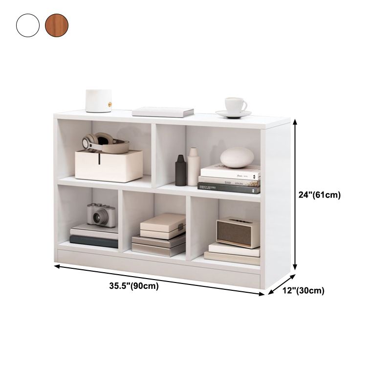 Closed Back Bookshelf Engineered Wood Bookcase for Study Room