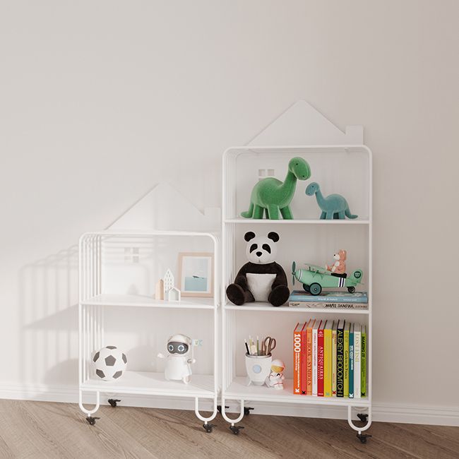 11" Wide Contemporary Bookshelf Open Back Shelves Included Iron Bookcase