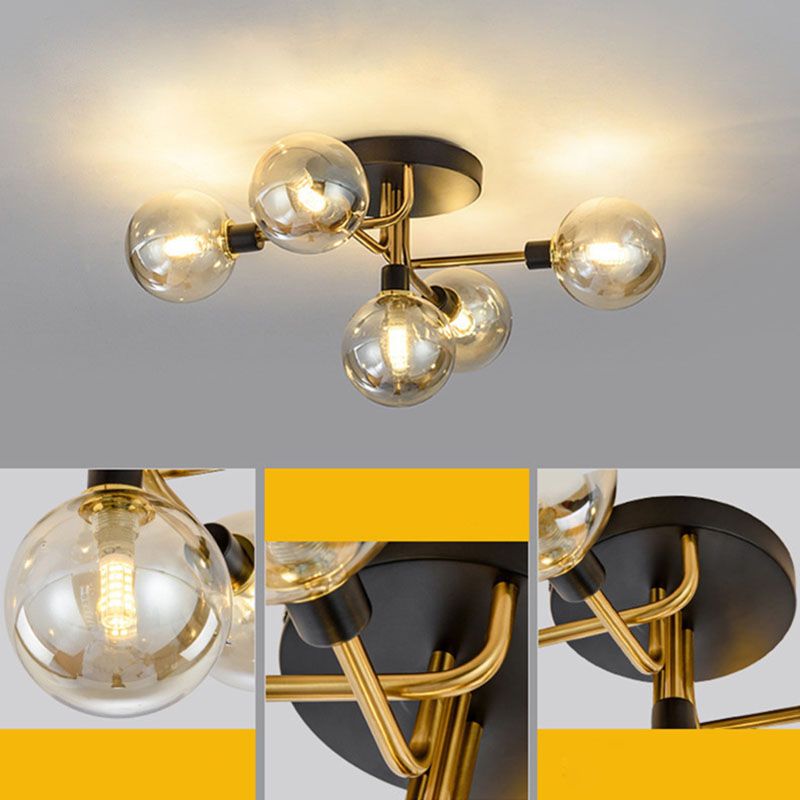Nordic Luxury Flush Mount Illuminazione Illuminazione Creative Round Flush Mount Plafoniera per Camera da letto