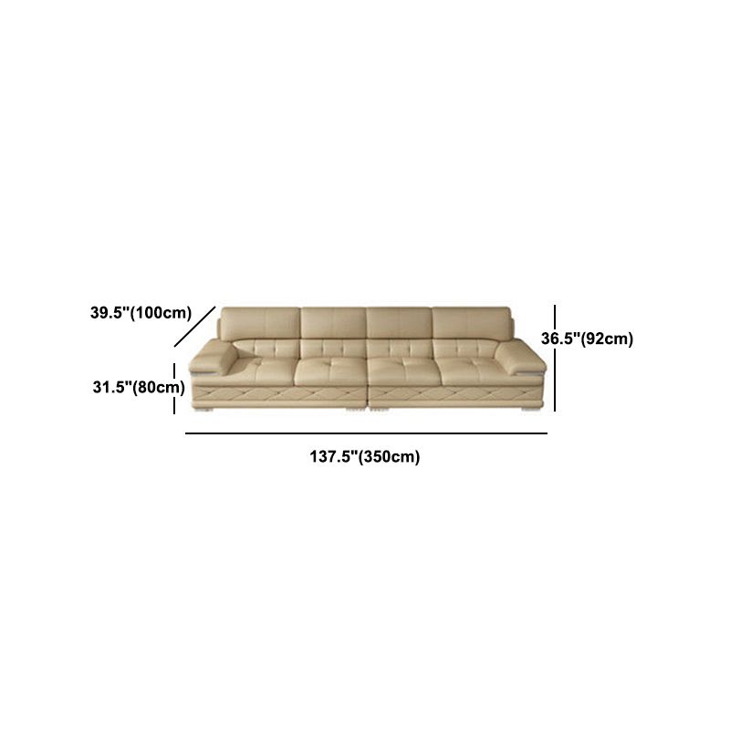 Upholstered Armrest Cushioned Back Sponge Padded Sofa Bed Grey/yellow Sofa