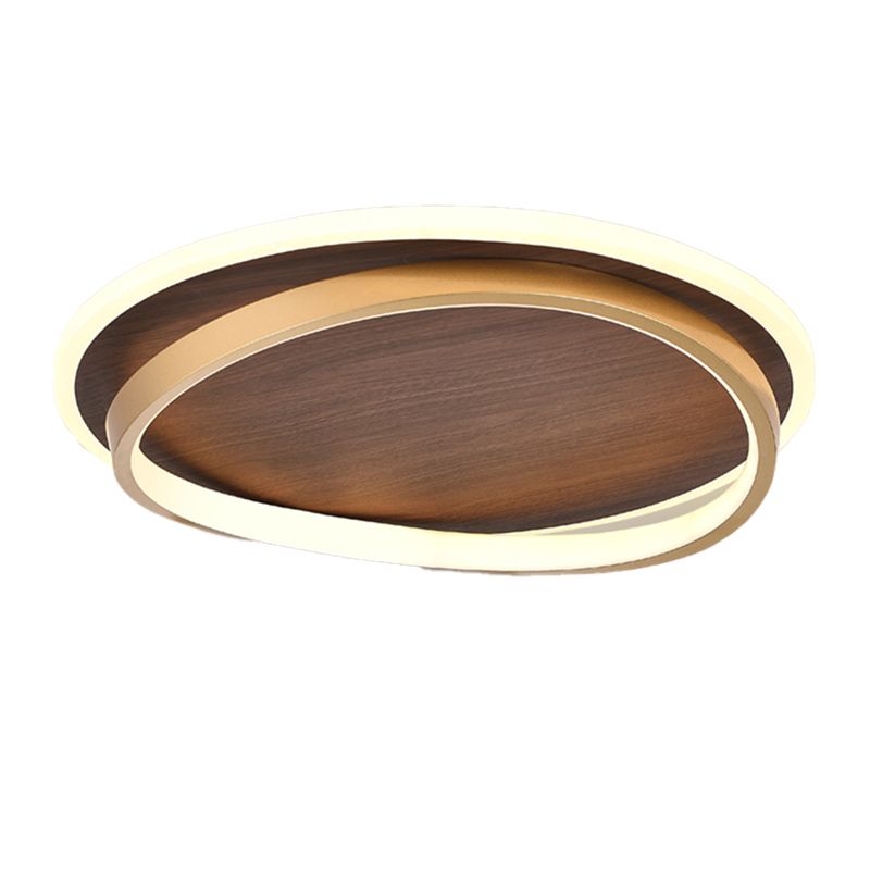 LED Modern Metal Flush Mount Oval Shape Ceiling Light with Acrylic Shade for Passage