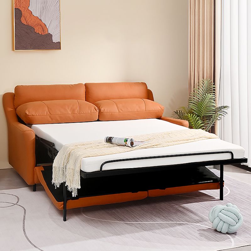 Scandinavian Sleeper Sofa Faux Leather Futon Sleeper Sofa Bed