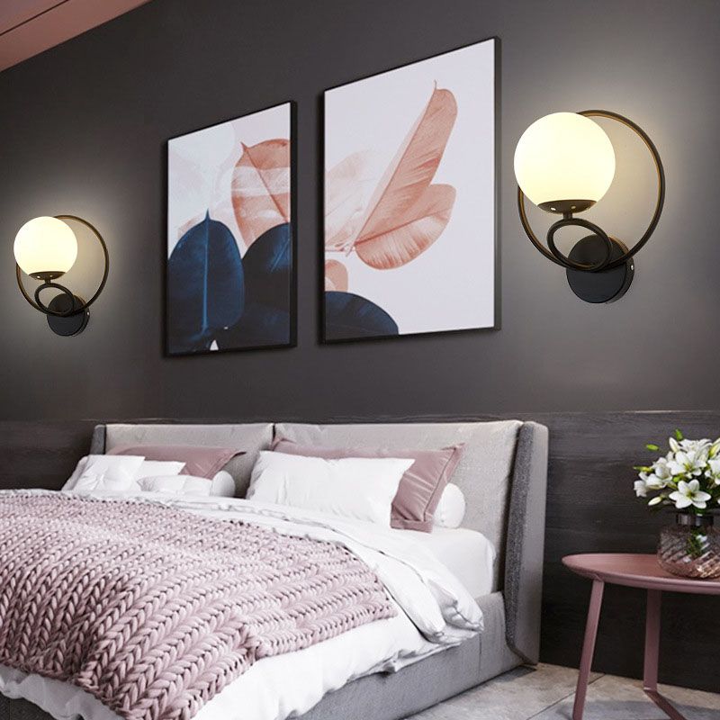 Modern Simple Iron Vanity Light Circle Shape Vanity Lamp for Shower Room