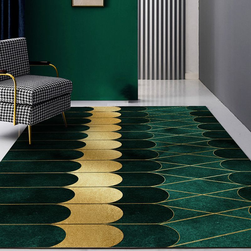 Vaste kleur moderne binnen tapijt polyester metalen lijnen afdrukt tapijt Easy Care Tapijt voor woningdecoratie