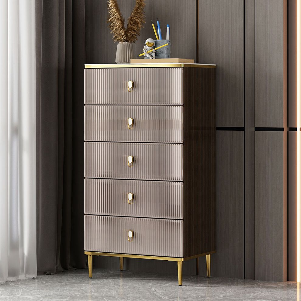 Modern Storage Chest Dresser Stone Storage Chest with 5 Drawers