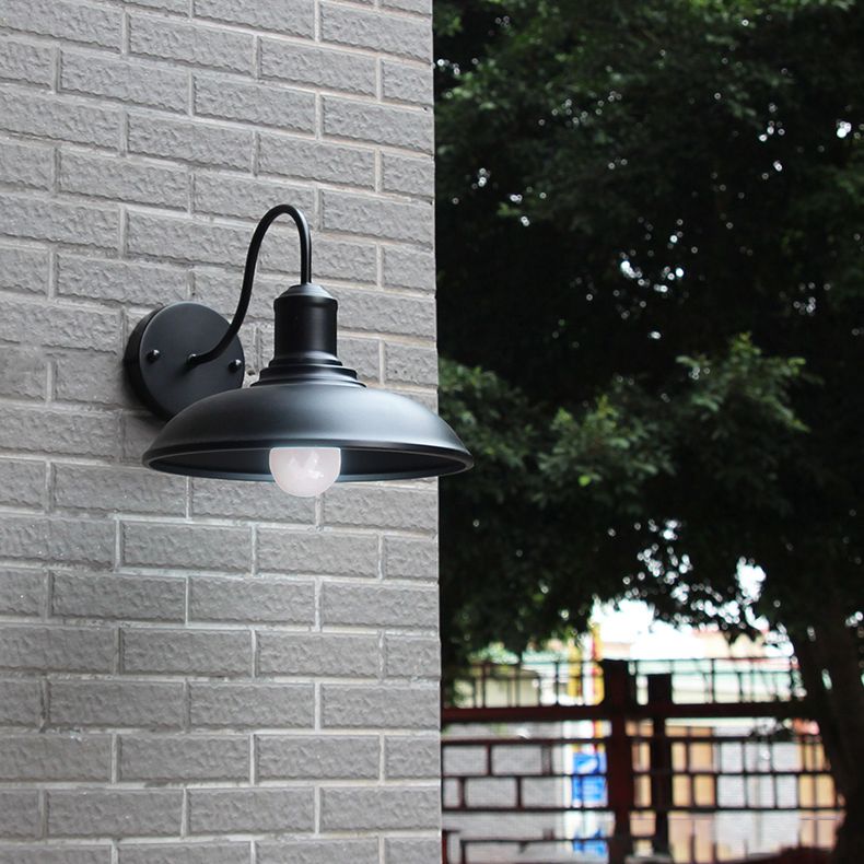 Gooseneck Metal Wall Sconce Lighting Industrial Outdoor Wall Mounted Light Fixture