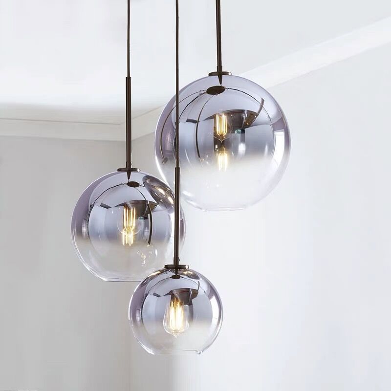 1 hoofdbol bedbed op hangende lichtglas glas moderne down verlichting hanger