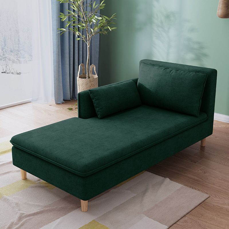 Modern Fabric Chaise Solid Wood Chaise Lounge Couch with One Armed