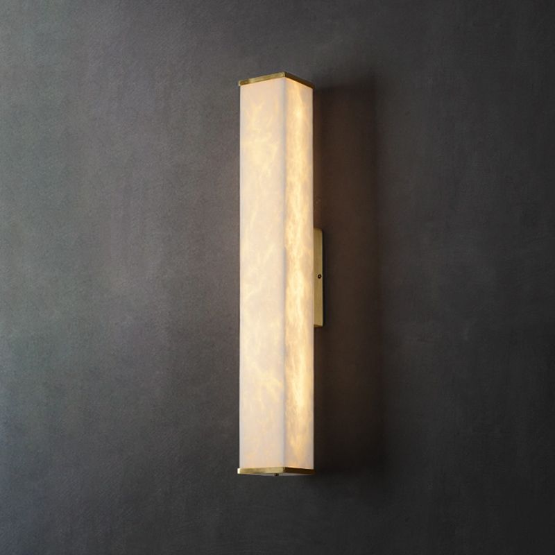 Contemporary Style Copper Wall Light Geometric Shape Wall Lamp for Living Room