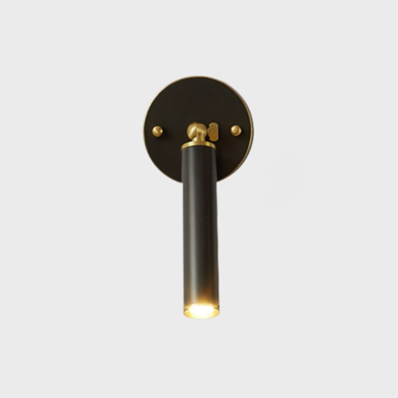 1-Light Cylinder Wall Lights Modern Metal Wall Light Fixture