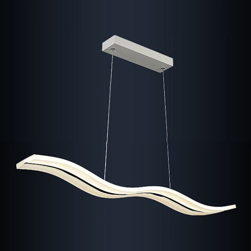 Moderne einfache Stilwellenlampe LED Hanging Light für Esszimmer