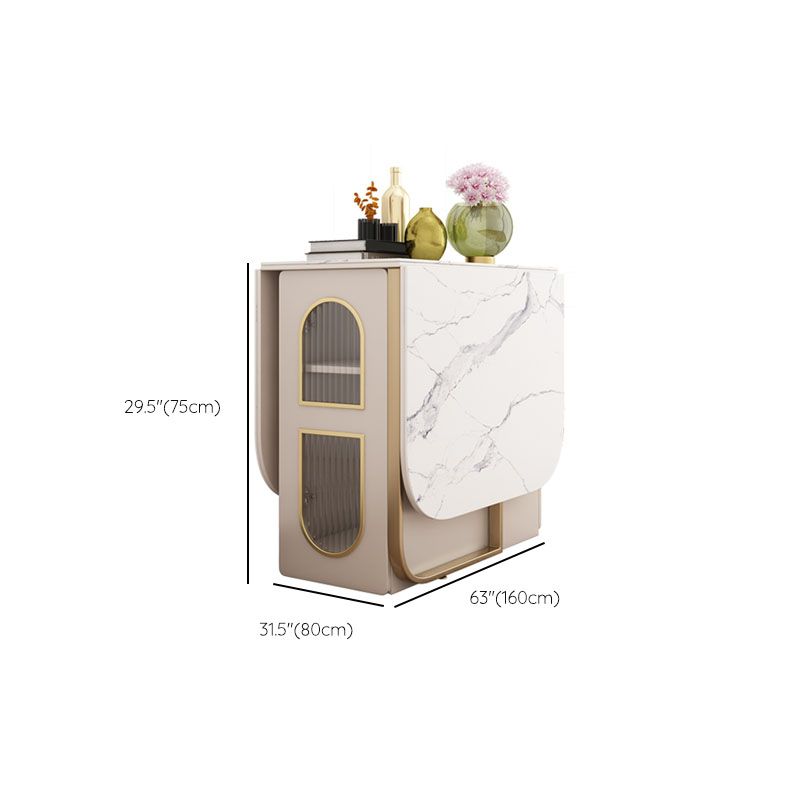 Modern Dining Set 1/3/5 Pcs Folding Table with Dining Upholstered Chairs