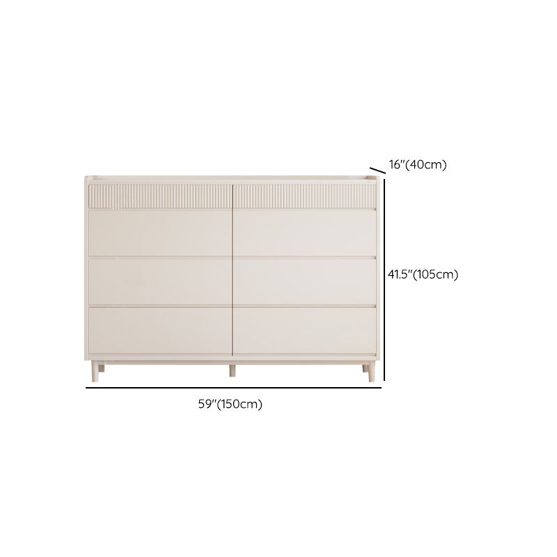 Contemporary Dresser White Storage Chest Dresser with Drawers