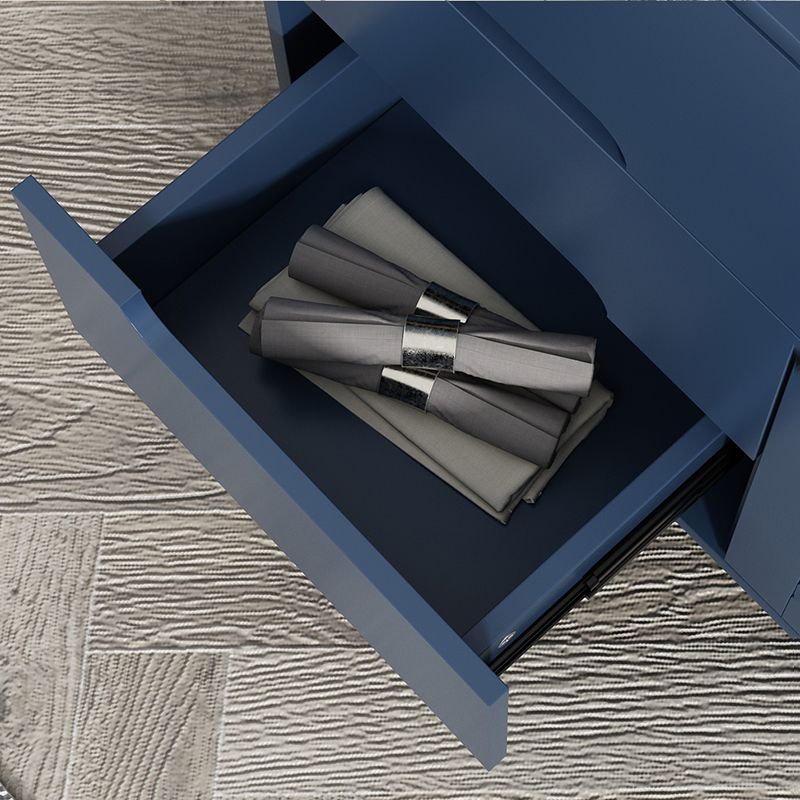 63" L Modern Accent Chest with 2-Drawer and 2-Door Wood Chest
