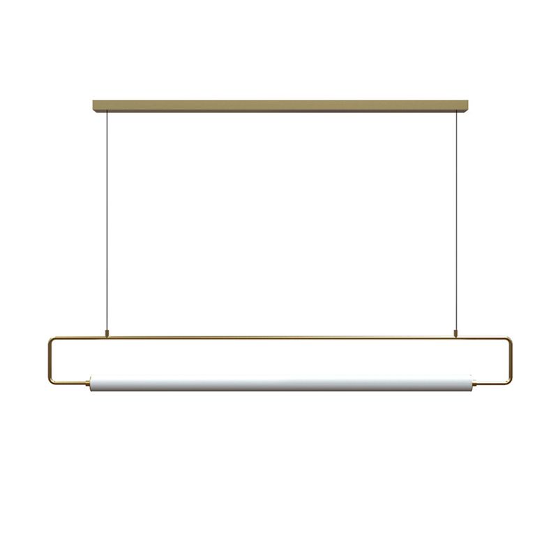 1 lustre linéaire luminaire lumières pendantes modernes éclairage métallique île