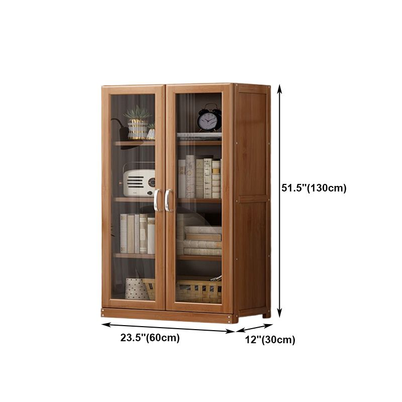 Contemporary Vertical Standard Bookcase Brown Manufactured Wood Bookshelf