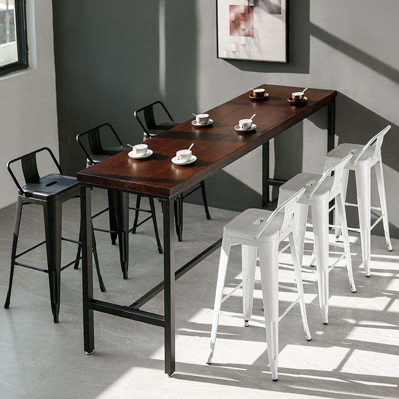 Tabres de marco de hierro de estallido de brazo de estilo industrial para cafetería para cafeterías