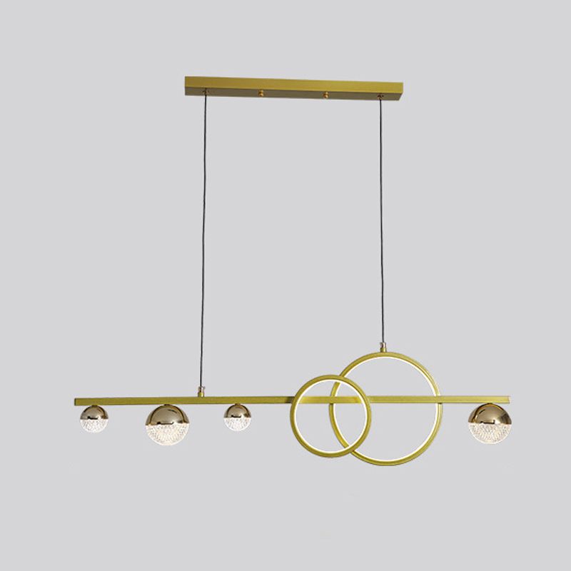 Multiple-Light Globe Island Lighting Modern Metal Island Pendant Lights