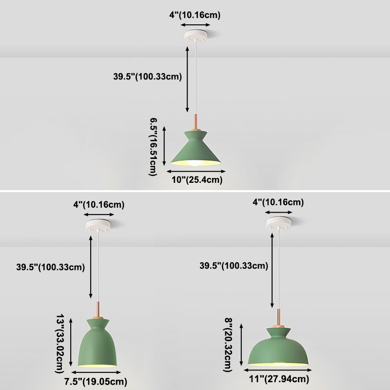 Macron Hanging Light Bowl Shape Single Light Metal Modern Pendant Light for Dinning Room