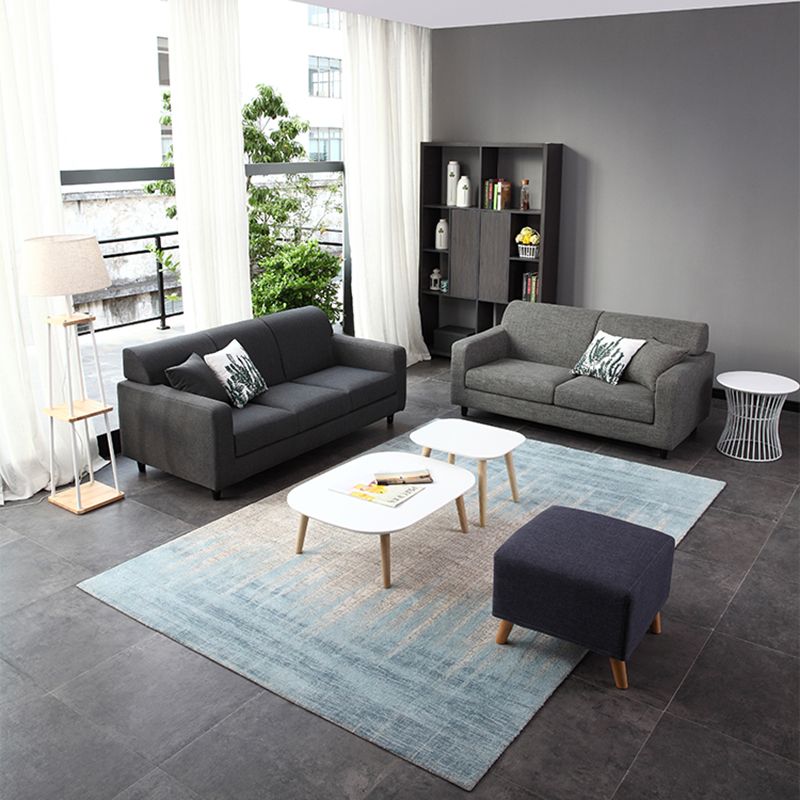 Canapé standard du bras carré contemporain avec housse pour le salon, appartement