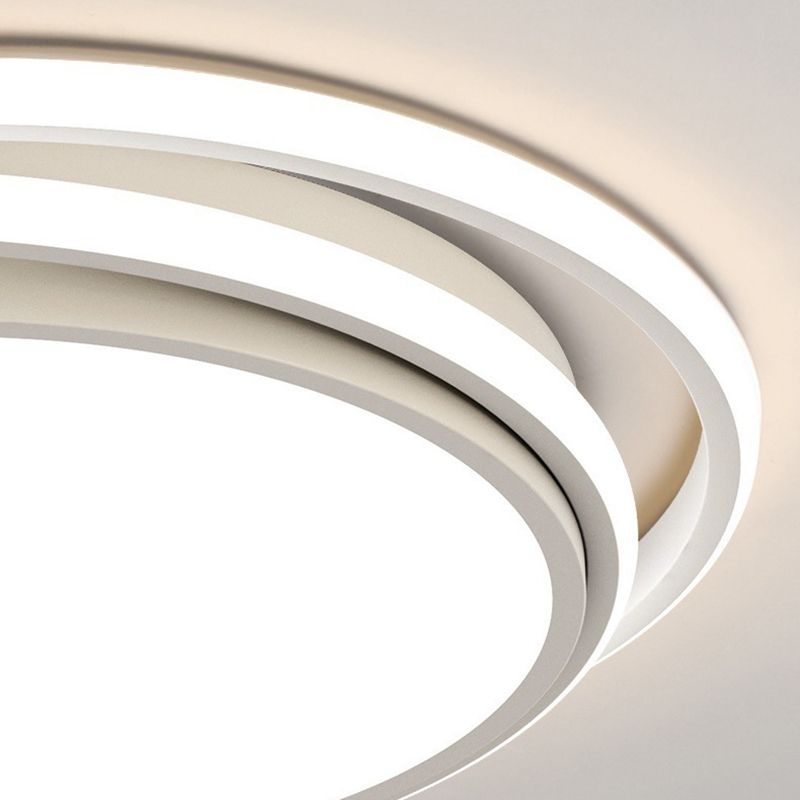 Modernism Single White Flush Mount Lighting Unique Ceiling Light for Bedroom
