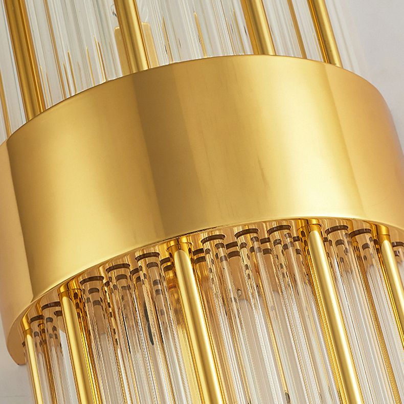 Lámpara de luz de apliques de cristal posmodernos de 2 cabezas de pared para sala de estar de dormitorio