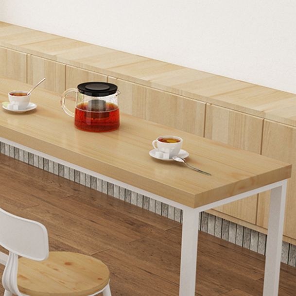 Natural Solid Wood Table and Stool Set 1/2/5/9 Pieces Rectangle Pub Dining Set