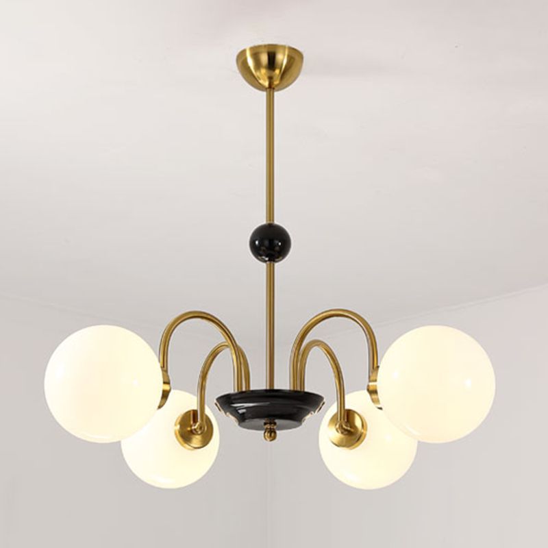 Moderner Glasschatten Kronleuchter multi -hanges Anhängerlampenlampe für Wohnzimmer